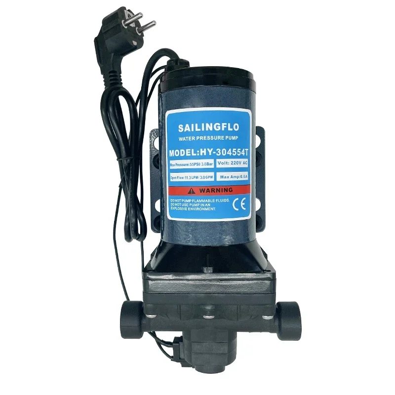 Singflo HY- 304554 R 3GPM 55PSI 220 فولت التيار المتناوب مضخة قارب كهربائي المحمولة البحرية والدراجات النارية مضخة مياه للري والزراعة #5