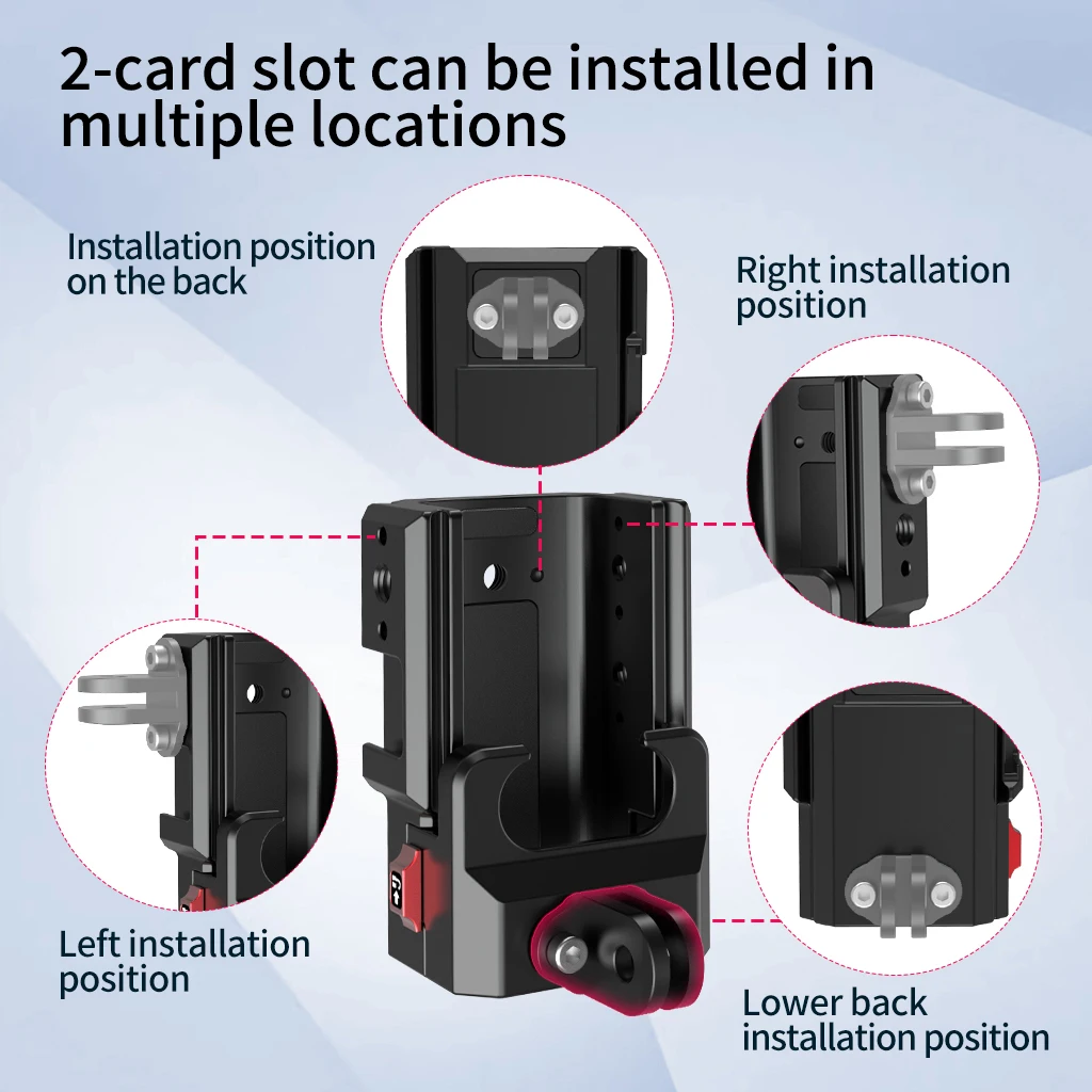 Verstellbare Magnetische Basis Pocket3 Erweiterungshalterung Stativadapter für DJI OSMO Pocket 4 Starke Saugkraft Auto-Halterung Kamera-Käfig-Rig – Detail 11