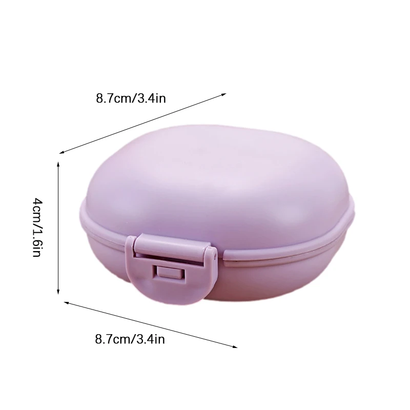 Portable Plastic Soap Box with Lid Bathroom Drain Soap Case Dish Plate Case Mini Travel Soap Box Bathroom Accessories