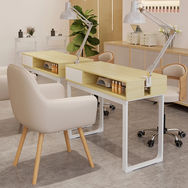 Meja manikur profesional, peralatan Salon kuku kursi pedikur, kursi meja manikur, Organizer penyimpanan Makeup furnitur Nageltisch