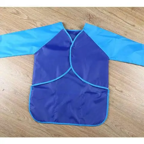 Kids Waterproof Art Smock for Painting Drawing Craft Washable Cooking Bib Long Sleeve Painting Apron with Pocket 5-7 Years Old