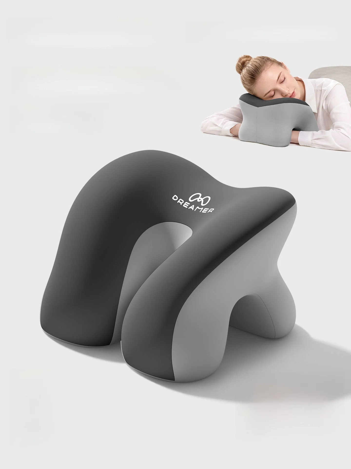 Office Nap Pillow Memory Foam Unique Shape for Desk Sleeping Customizable Pure Color Texture Universal for All Office Workers