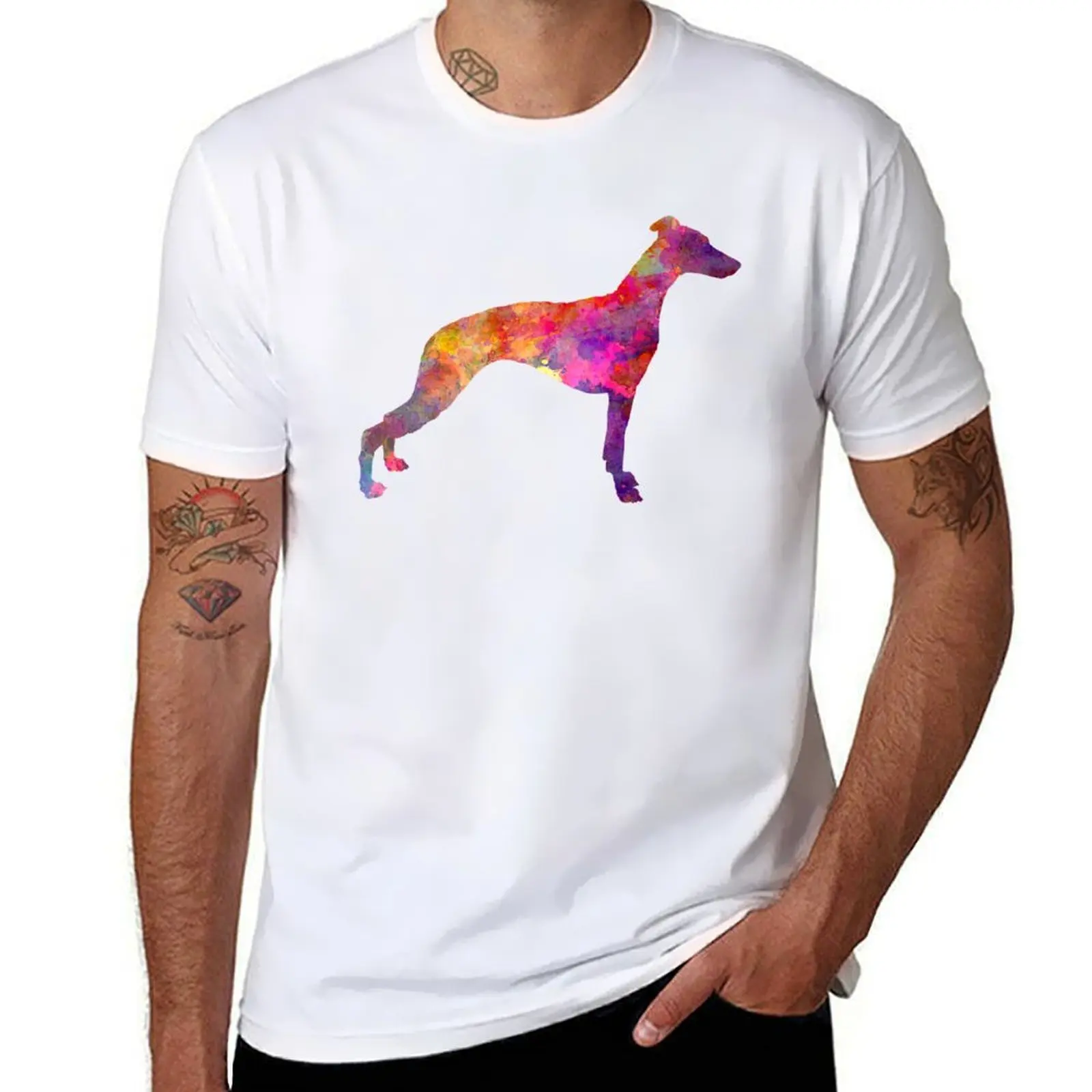 

Whippet in watercolor T-Shirt t shirt man designer t shirt man casual T-Shirt