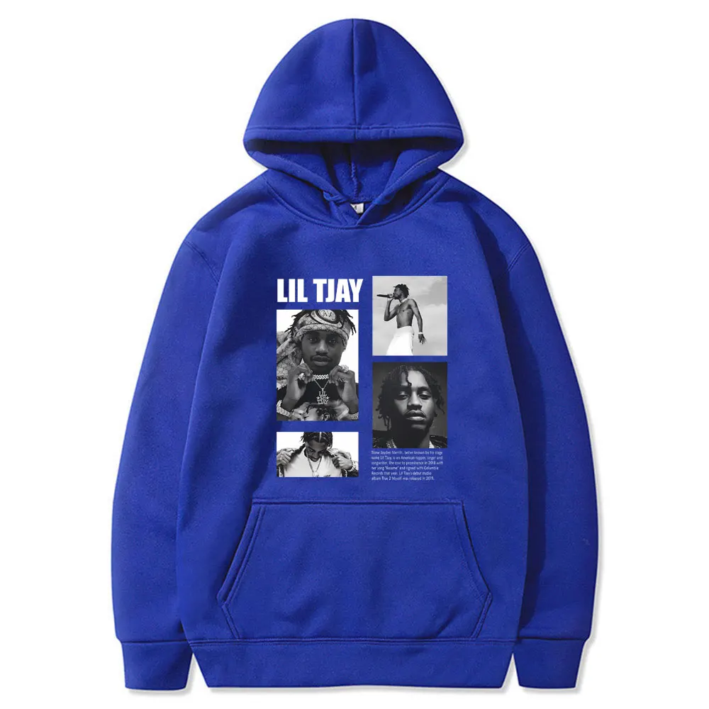 Rapper Lil Tjay Hoodie Destined 2 Win Sweatshirt Men Women's Fashion Hip Hop Streetwear Unisex Fleece Cotton Oversized Hoodies