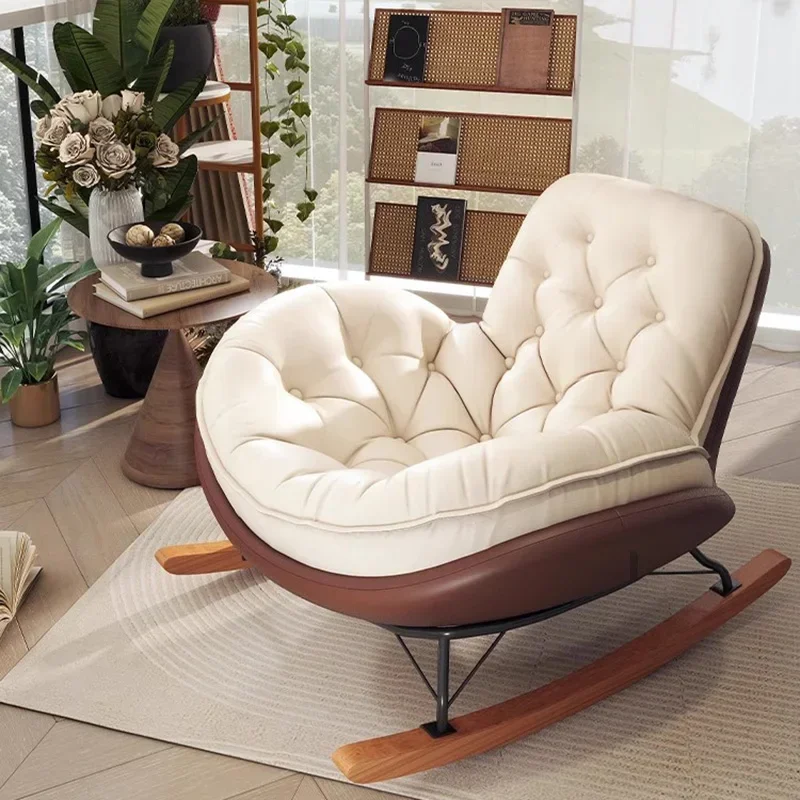Sedie a dondolo reclinabili Camera da letto nordica Sedie di design per adulti Divano moderno pigro Muebles Para El Hogar Mobili Soggiorno