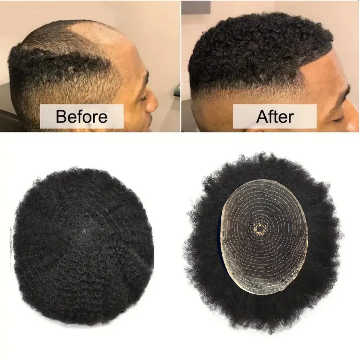 6 "ذكر عارضة أزياء رئيس 100% شعر بشري مجعد الشعر ype لتضفير تصفيف الشعر التدريب رئيس التجميل