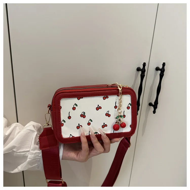 시크한 프린트 숄더백 2025 신상 여성용, 예술적인 와이드 스트랩 크로스바디 백, 모든 경우에 어울리는 우아한 캐주얼 백