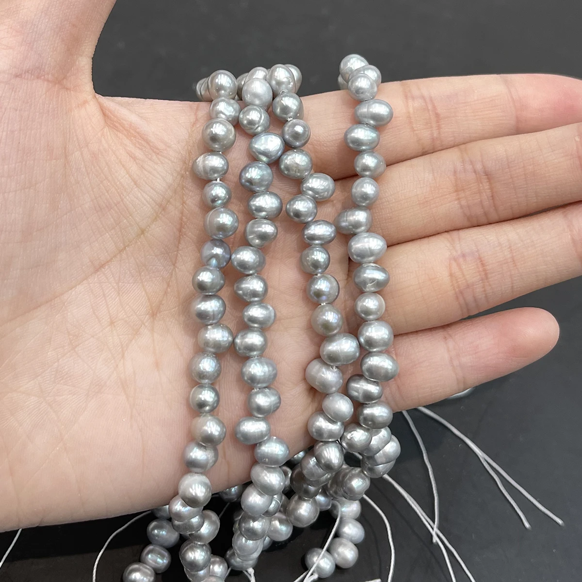 Natürliche Süßwasser-Isolationsperlen, gefärbt, für die Schmuckherstellung, DIY-Halsketten, Armbänder, Ketten, Ohrringe, Accessoires – Detail 3
