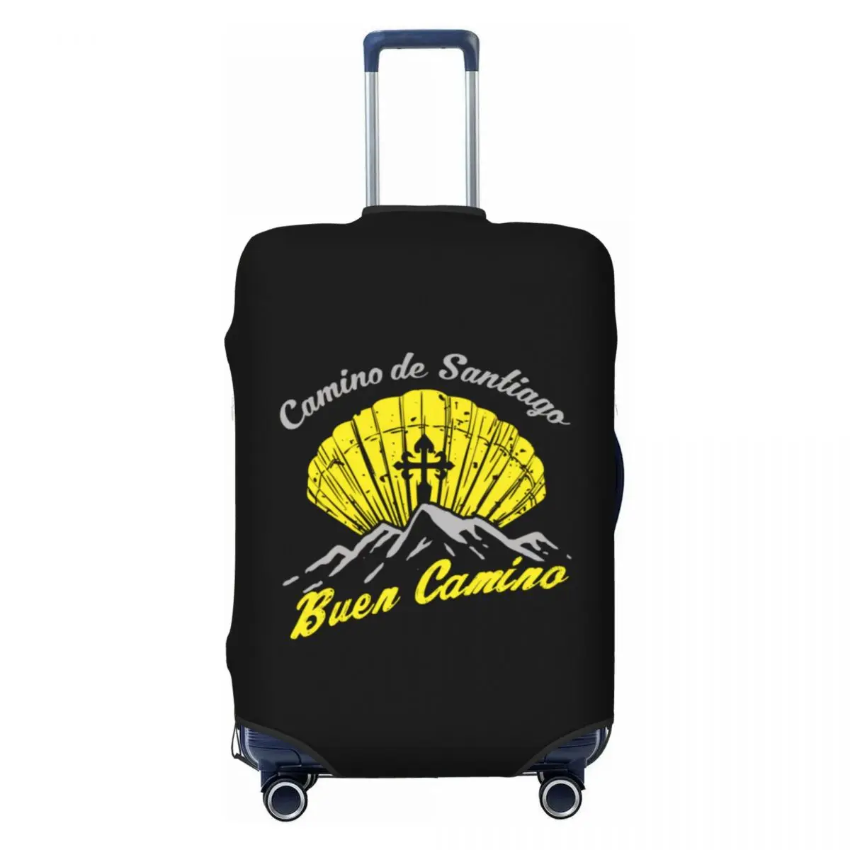 

Custom Buen Camino De Santiago Suitcase Cover Elastic Travel Luggage Covers for 18-32 inch