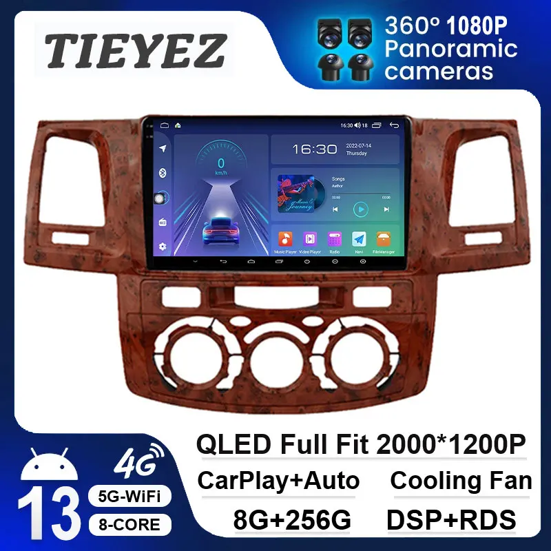 

Android 13 Car Radio For Toyota Fortuner HILUX Revo Vigo 2007-2015 Video Player Autoradio Navigation GPS No 2Din 2 Din DVD