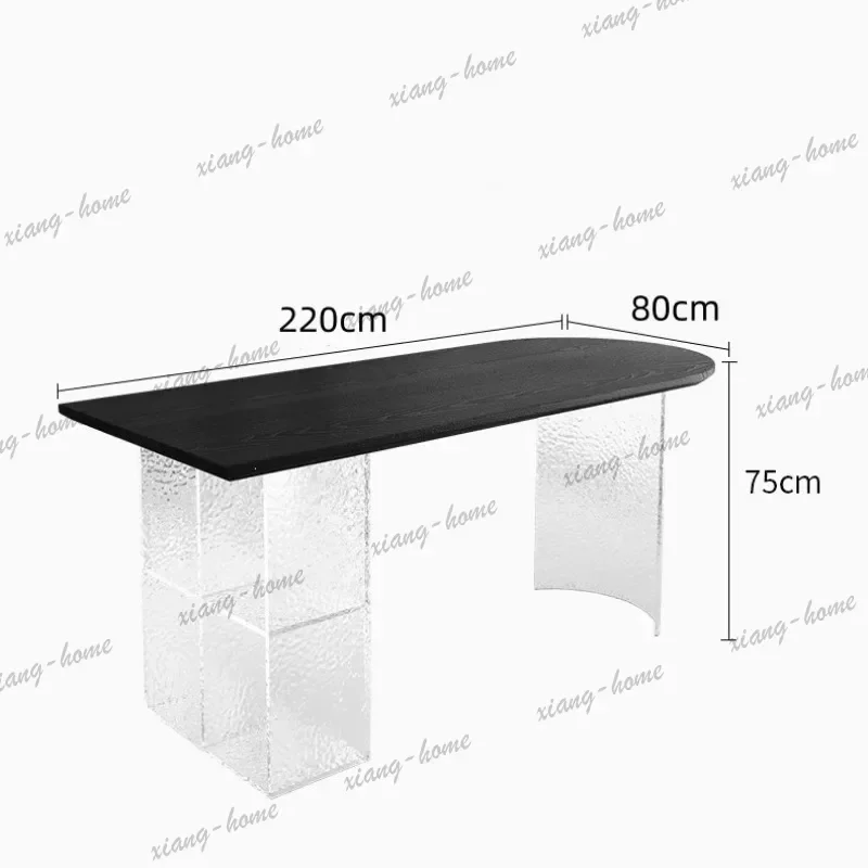 YJ Modern Simple Acrylic Floating Table French Design Balcony Solid Wood Tea Table Office Home Furniture Mobili Da Studio FYFD
