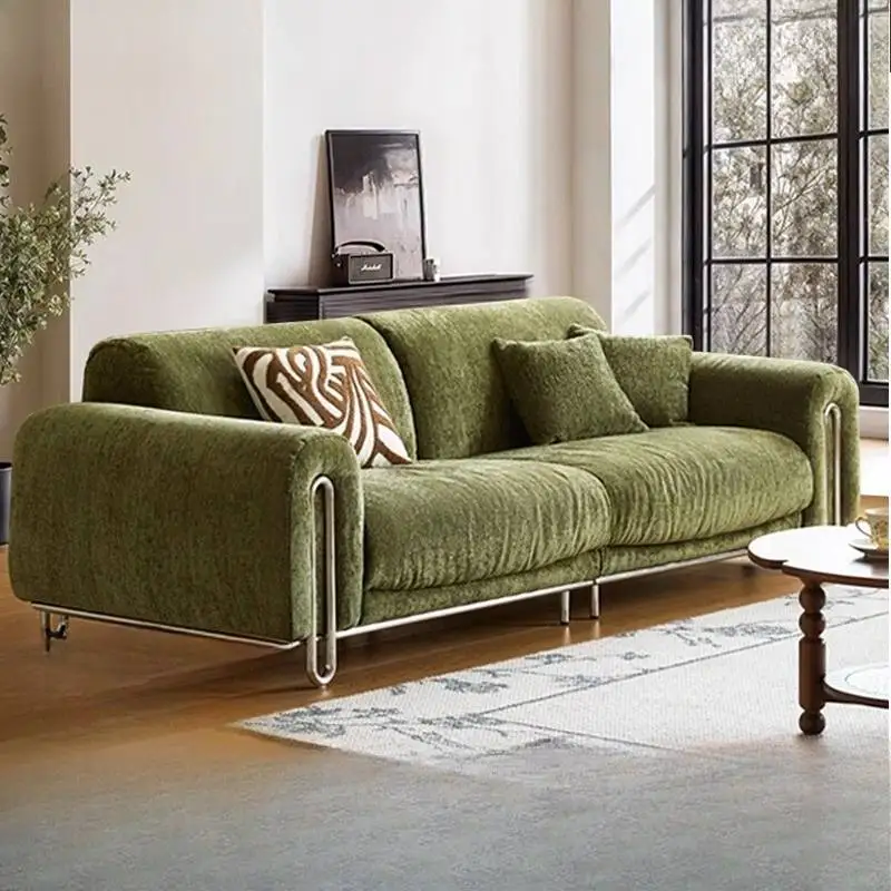 

Velvet Luxury Lazy Sofa 3 Seater Green Fantasy Modern Accent Sleeper Lazy Sofa Garden Floor Divan Muebles Para Hogar Furniture