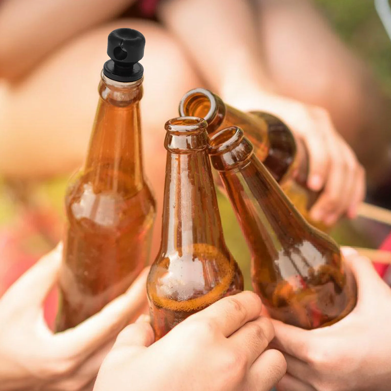 

2Pcs Gourd Wine Bottle Stoppers Airtight Reusable Wine Plug for Glass Bottles Beer Saver Beverage Bottle Sealers