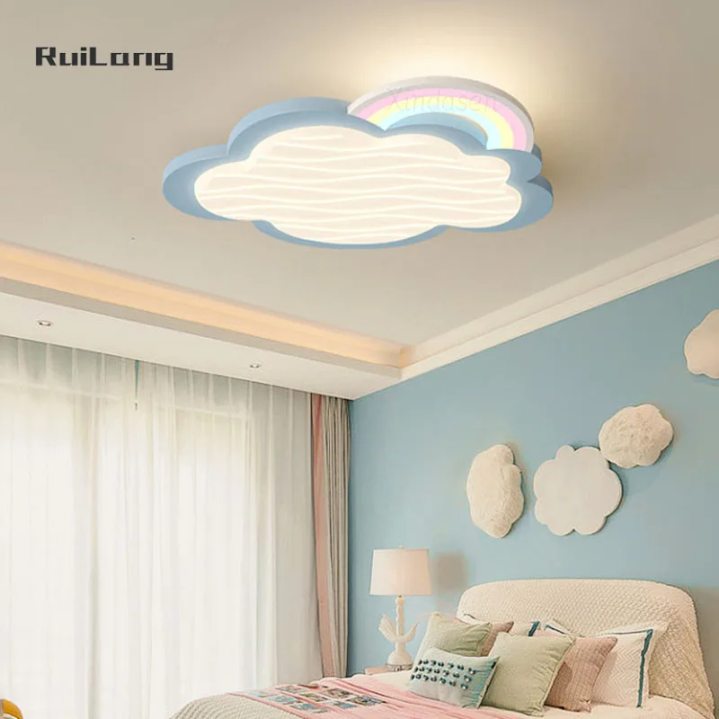 

Modern Led Rainbow Cloud Ceiling Lights For Kids Room Boys Girl Bedroom Chandelier Cartoon Plafonnier Baby Nursery Children Lamp