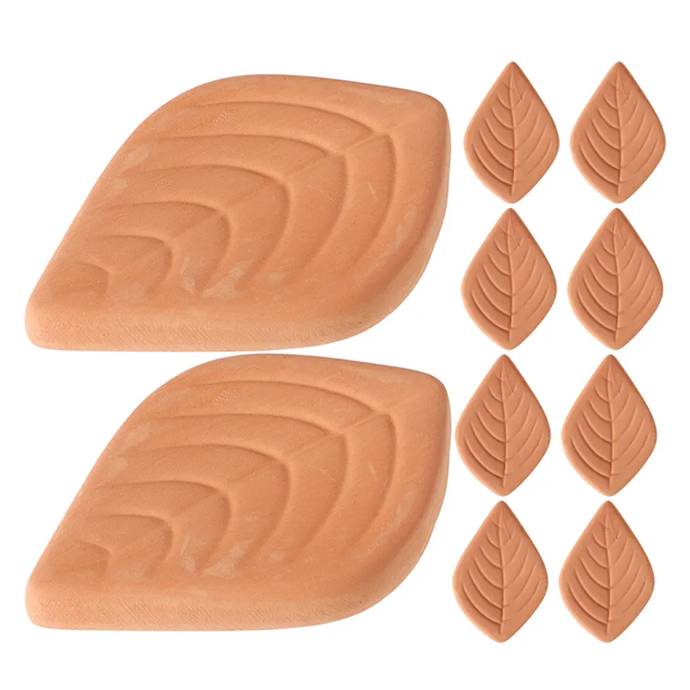 

10 шт. Коричневые умягчающие прокладки для сахара в форме терракотового листа, диски для сохранения сахара, контейнеры для хранения продуктов, умягчитель для кухонных принадлежностей, для печенья и сухофруктов