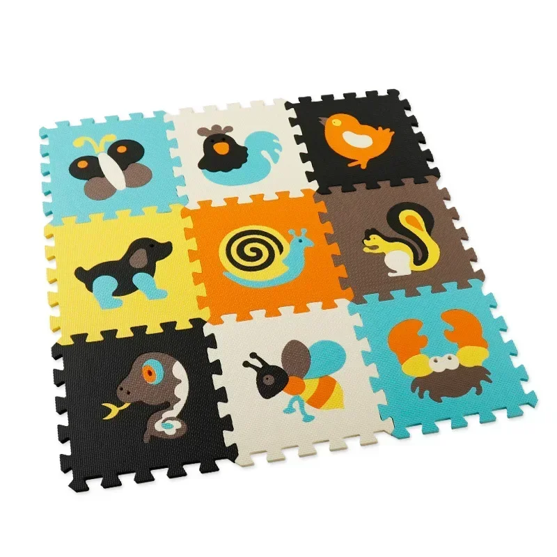 EVA Crawling Mat Stitching Suede Floor Mat Baby Play Mat Home Fashion Living Room Bedroom Puzzle Foam Carpet 30*30*1cm Baby Room