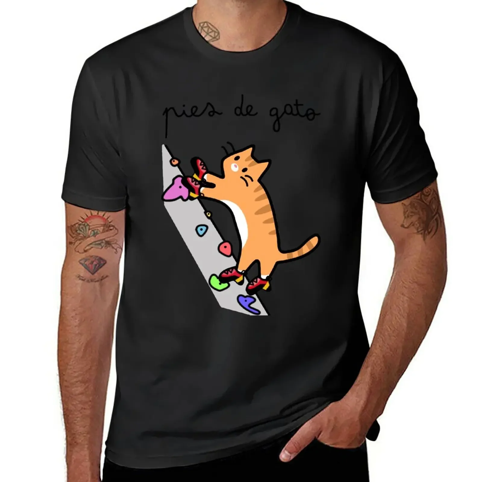 Pies de Gato - Cesar (Tabby) T-Shirt cute tops hippie clothes mens workout shirts