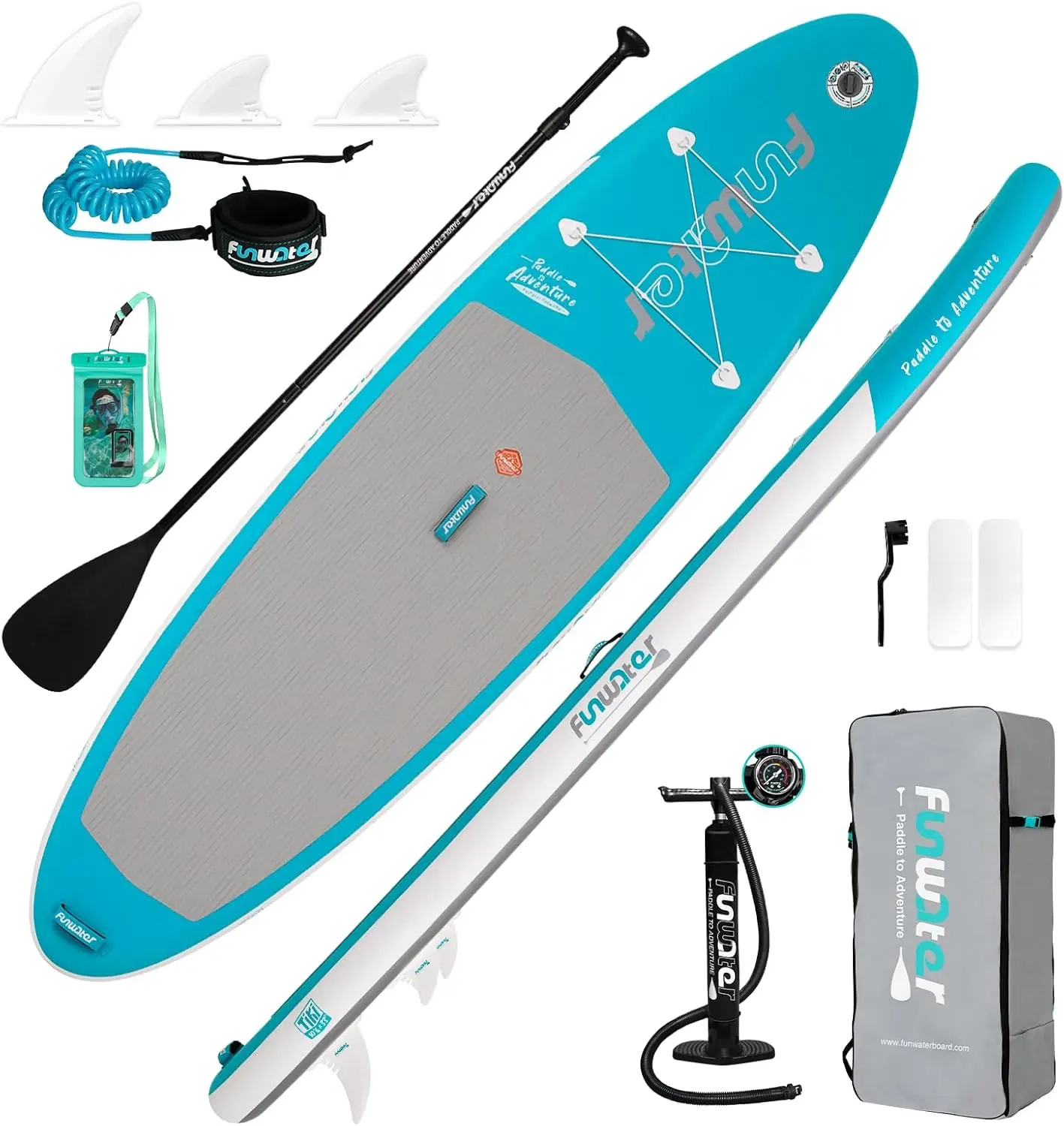 

Inflatable 10'6×33"×6" Ultra-Light (17.6lbs) SUP for All Skill Levels Everything Included with Stand Up Paddle Board, Adj Floati