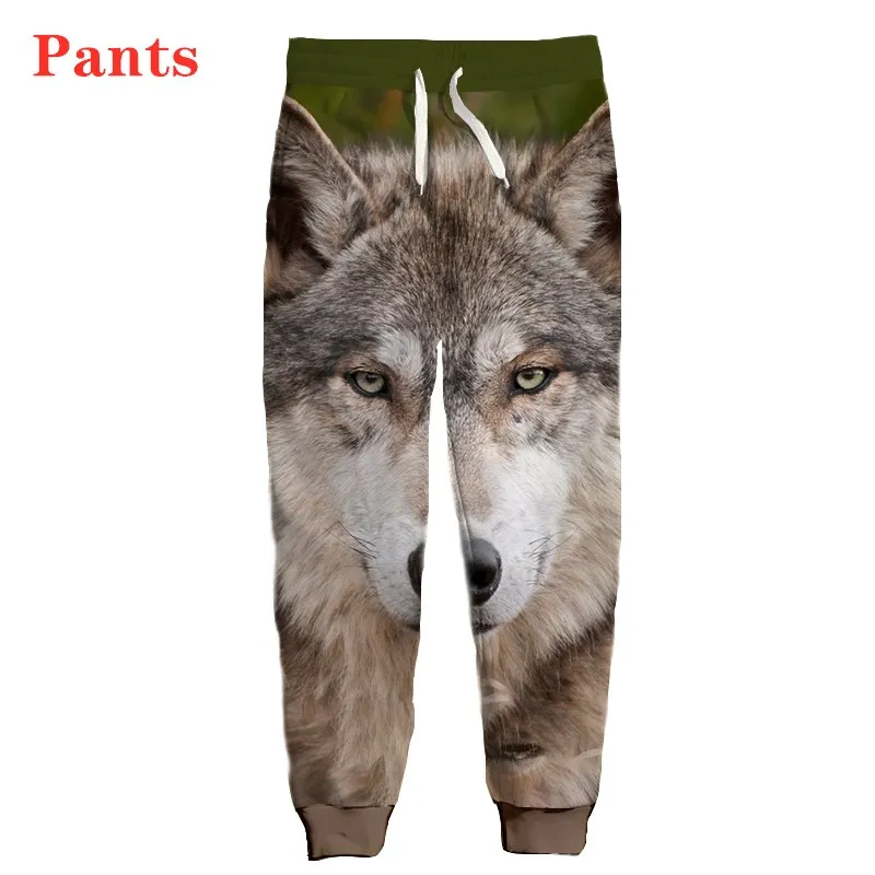 

New Animal Wolf Attern 3D Print Causal Clothing Fashion Men Women Tracksuits Crewneck Hip Hop Pants Plus Size S-7XL