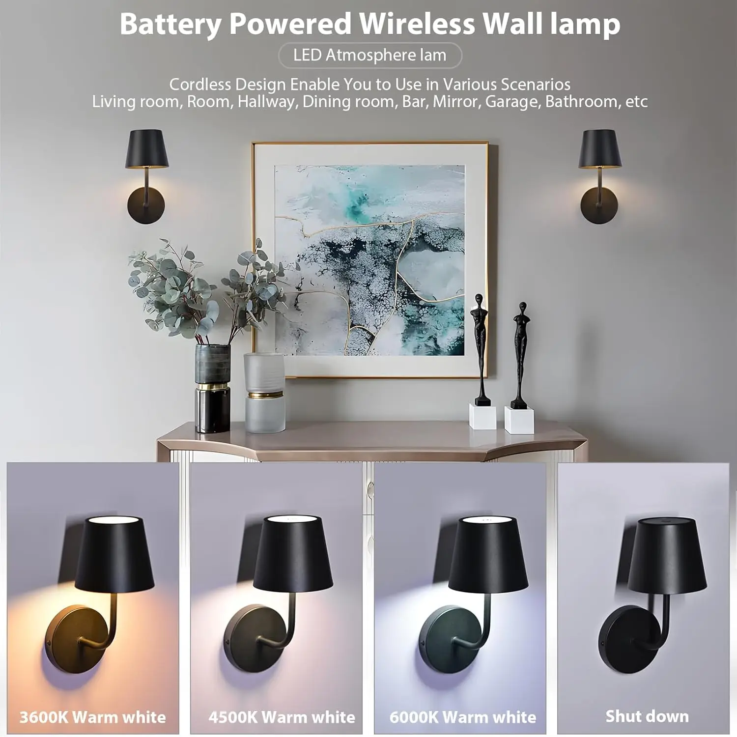

DARHYN LED Charging Wall Lamp 2P Touch Switch Stepless Dimming For Bedrooms Hallway Entrances Stairway Modern Indoor Lighting