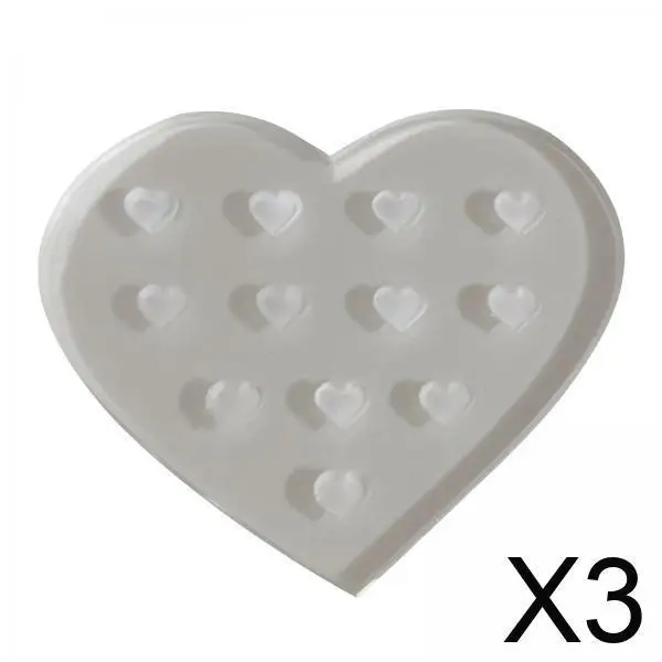 3x Supporto per colla per ciglia Supporto professionale a forma di cuore per estensione ciglia Cuore trasparente