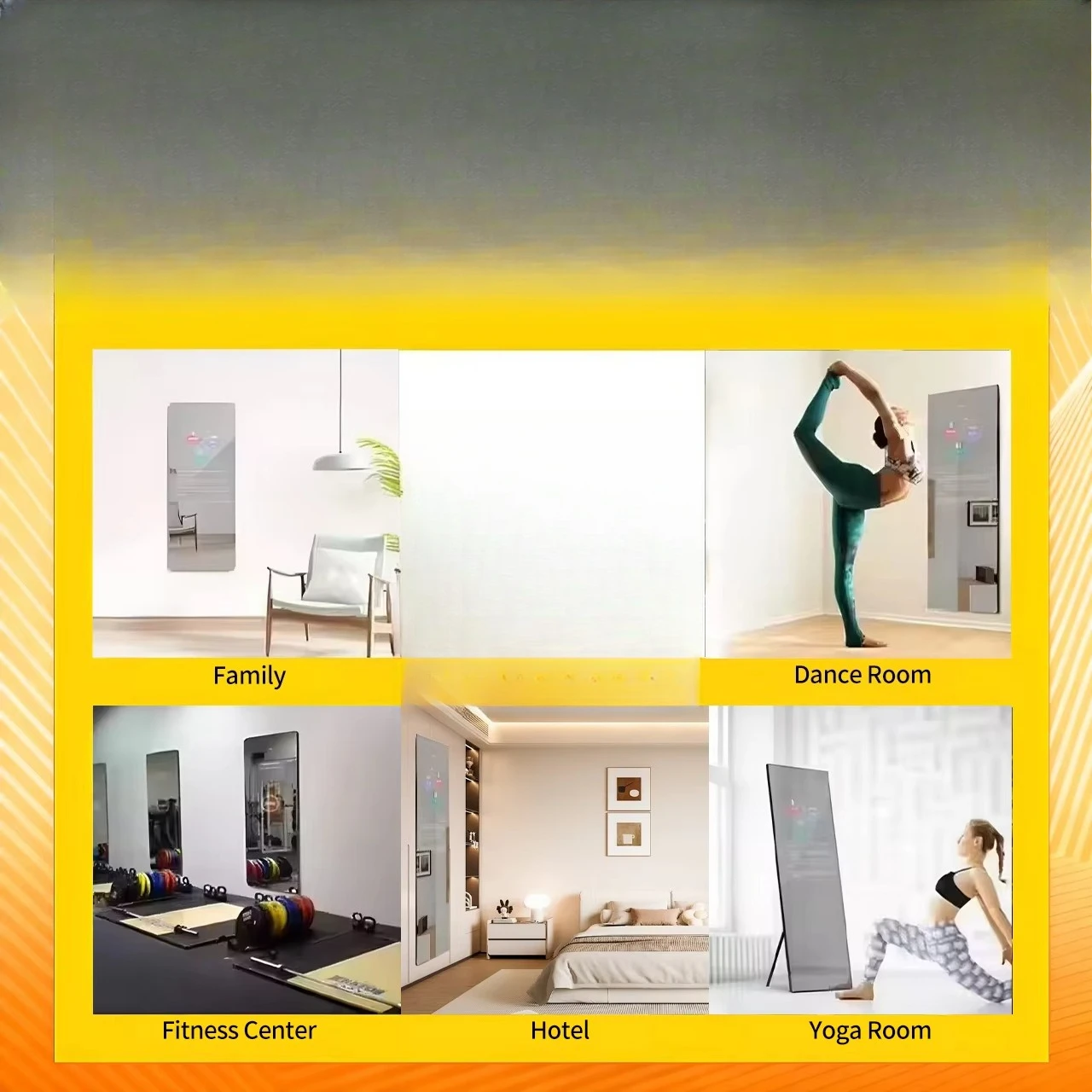 43 Inch Magic Smart WiFi Gym Fitness Mirror Interactive Fitness Mirror