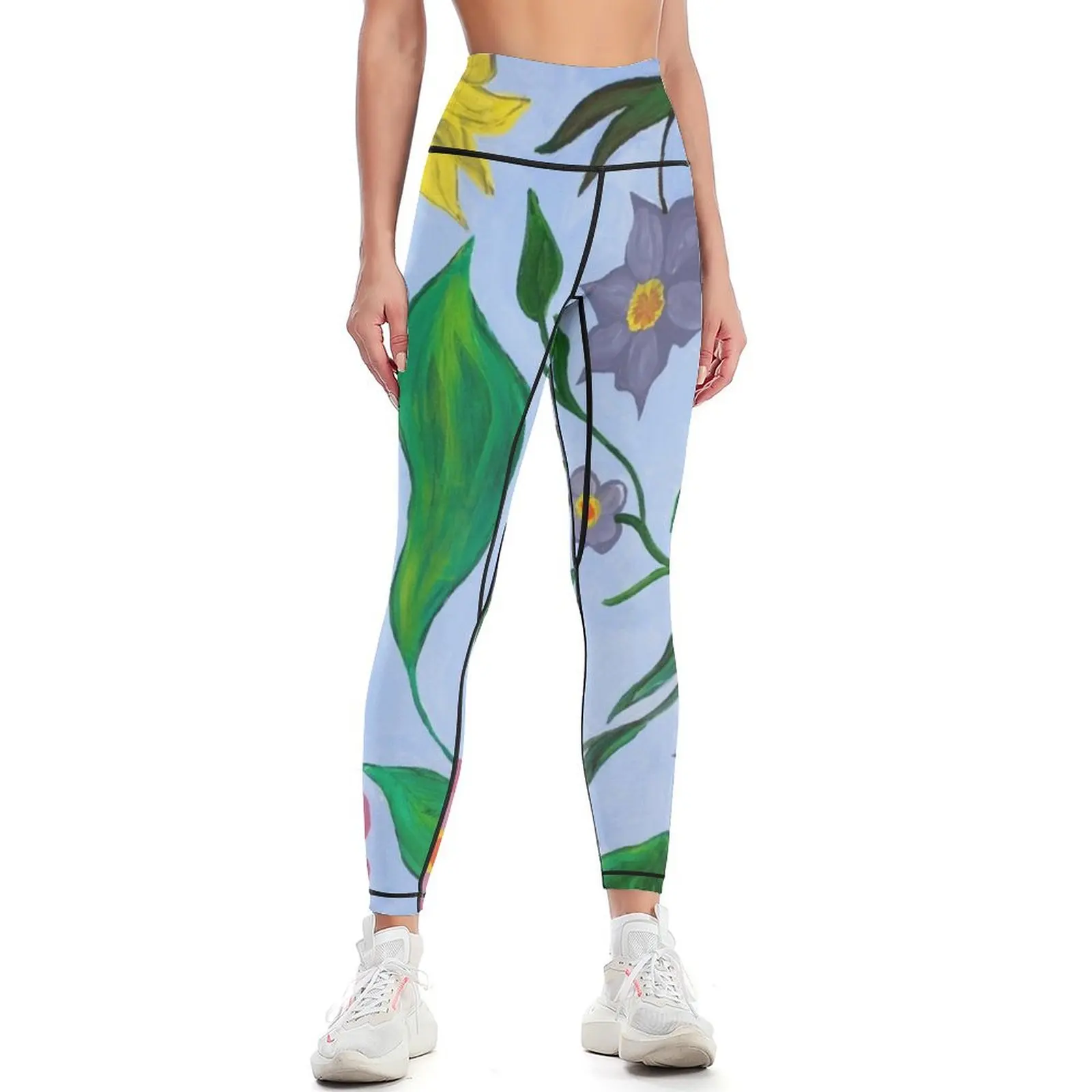 

Floating Garden Leggings Women sportwear sports shirts gym for physical sportswear gym Womens Leggings