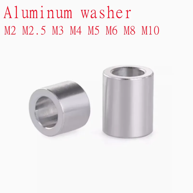 10-50PCS Aluminum Round Unthreaded Spacer Bushings thickness 2mm-30mm M2-M10