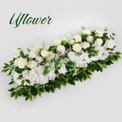 100CM Artificial Flowers For Wedding Decoration Rose Flower Arrangement  Table Centerpiece Flowers Background Marriage Backdrop