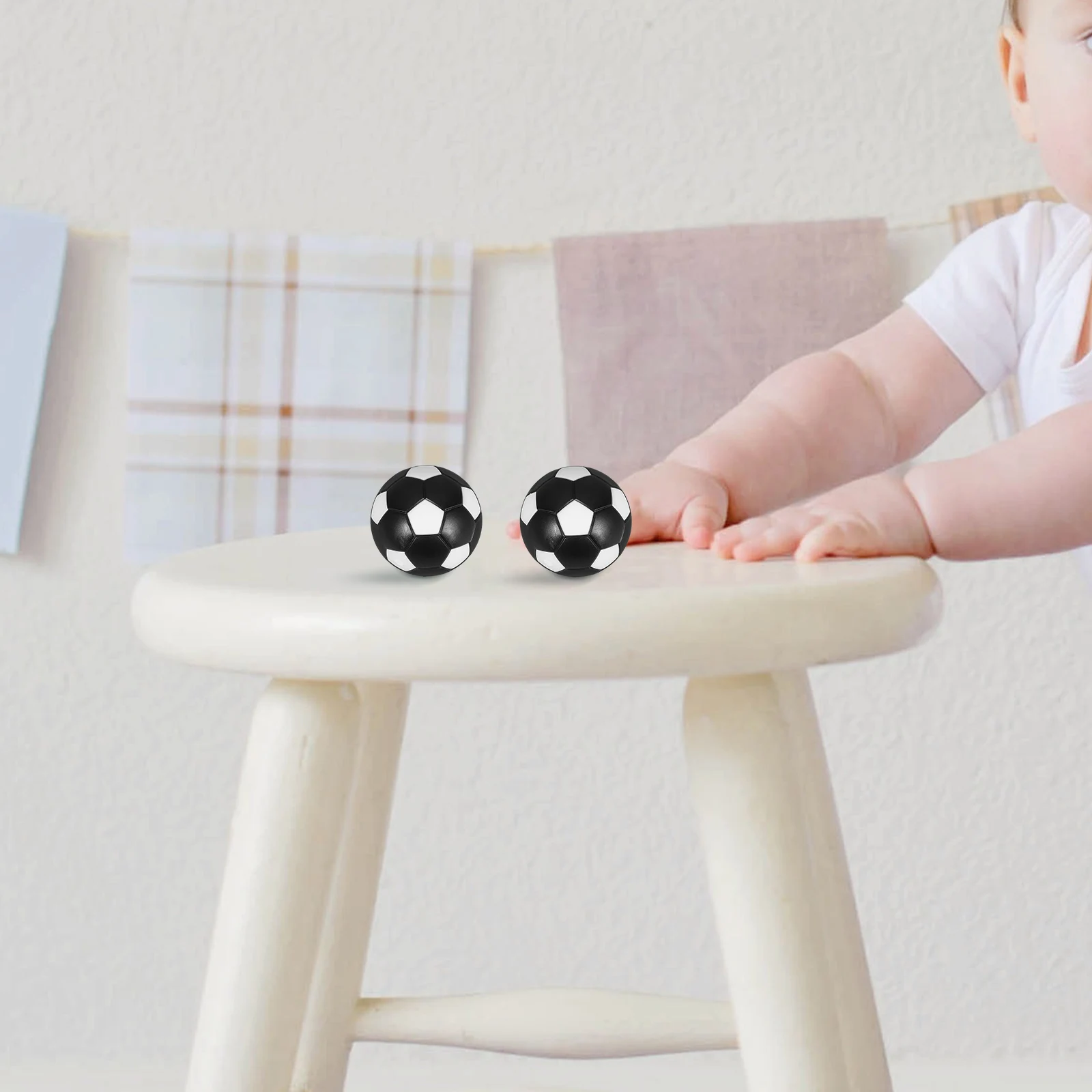 

12 Pcs Table Football Replacement Foosball Balls Parts Foosballs Mini Game Accessories Black Child