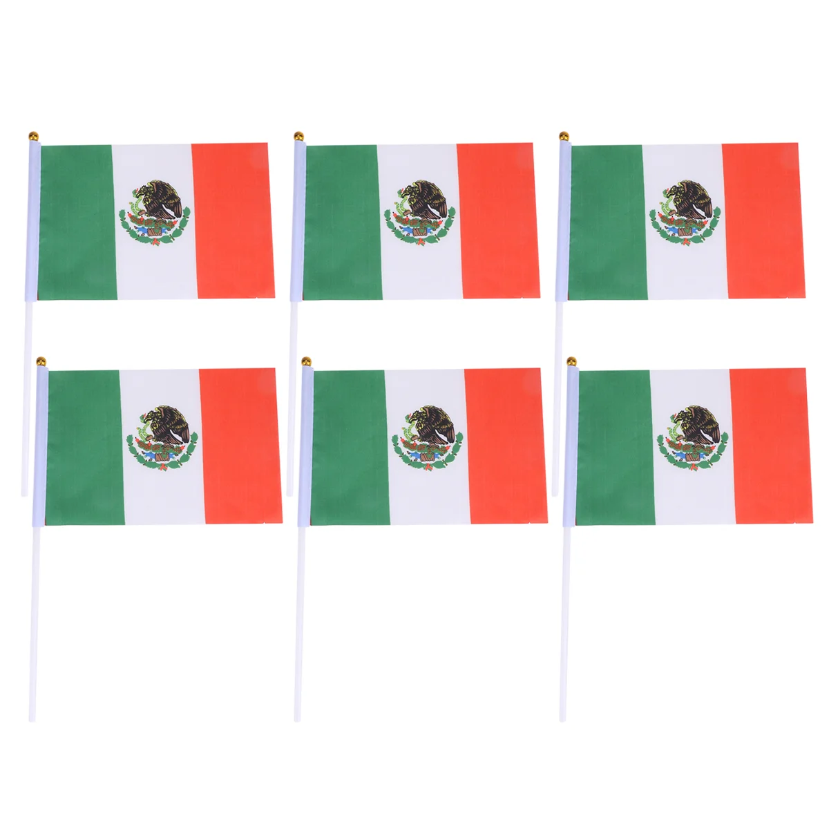 

50pcs Hand Held Small Mexico Flag On Stick International World Country Stick Flags Banners Party Decoration