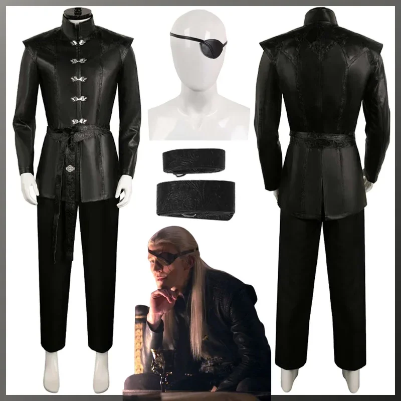 

FC6TV Dragon 2 Cosplay House Costume Disguise Medieval Prince Aemond Cosplay Fantasy Clothing Adult Men Roleplay Fantasia O@FC8！