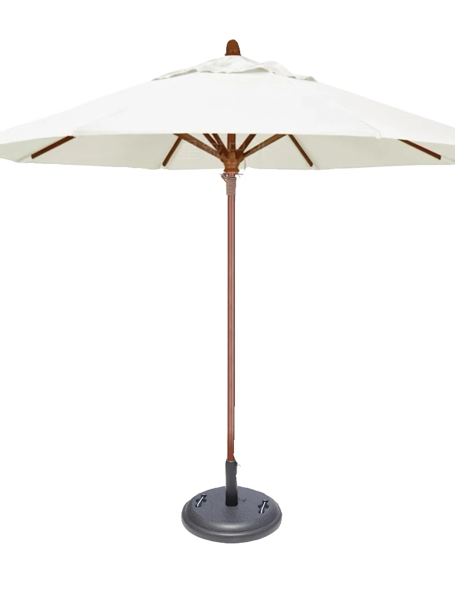 

Уличный зонт от солнца, пляжный зонт с имитацией древесины, алюминиевый сплав, центральный зонт на столбе, открытый двор, сад, проживание в семье, кофе s