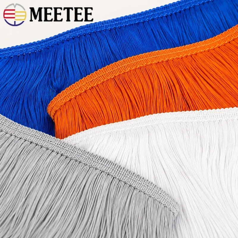 2/5/9M 50cm Fringe Trim Latin Dance Tassel Lace Stagewear Costume Edge Ribbon Performance Dress Fringes DIY Sewing Accessories