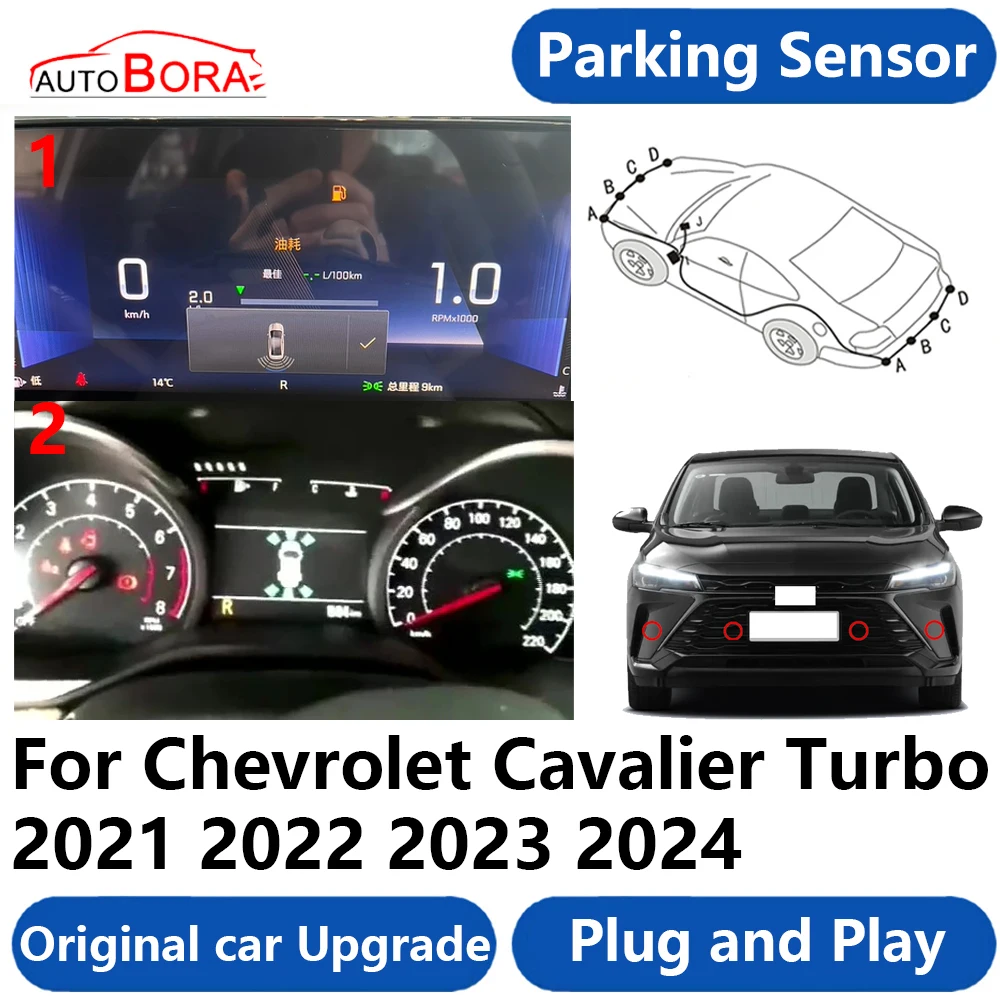 

AutoBora OEM Car Parking Sensor Buzzer System Reverse Backup Accessories Plug and Play For Chevrolet Cavalier Turbo 2021~2024