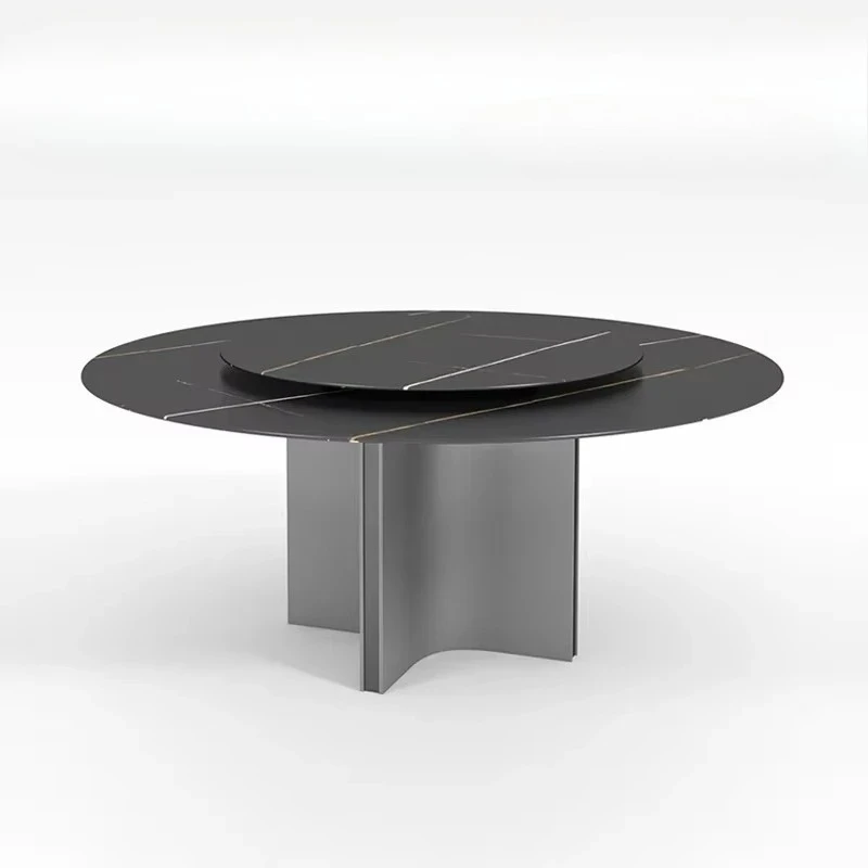 

Итальянский минималистичный круглый стол, обеденный стол, высококачественный атмосферный проигрыватель, обеденный стол для семейного использования