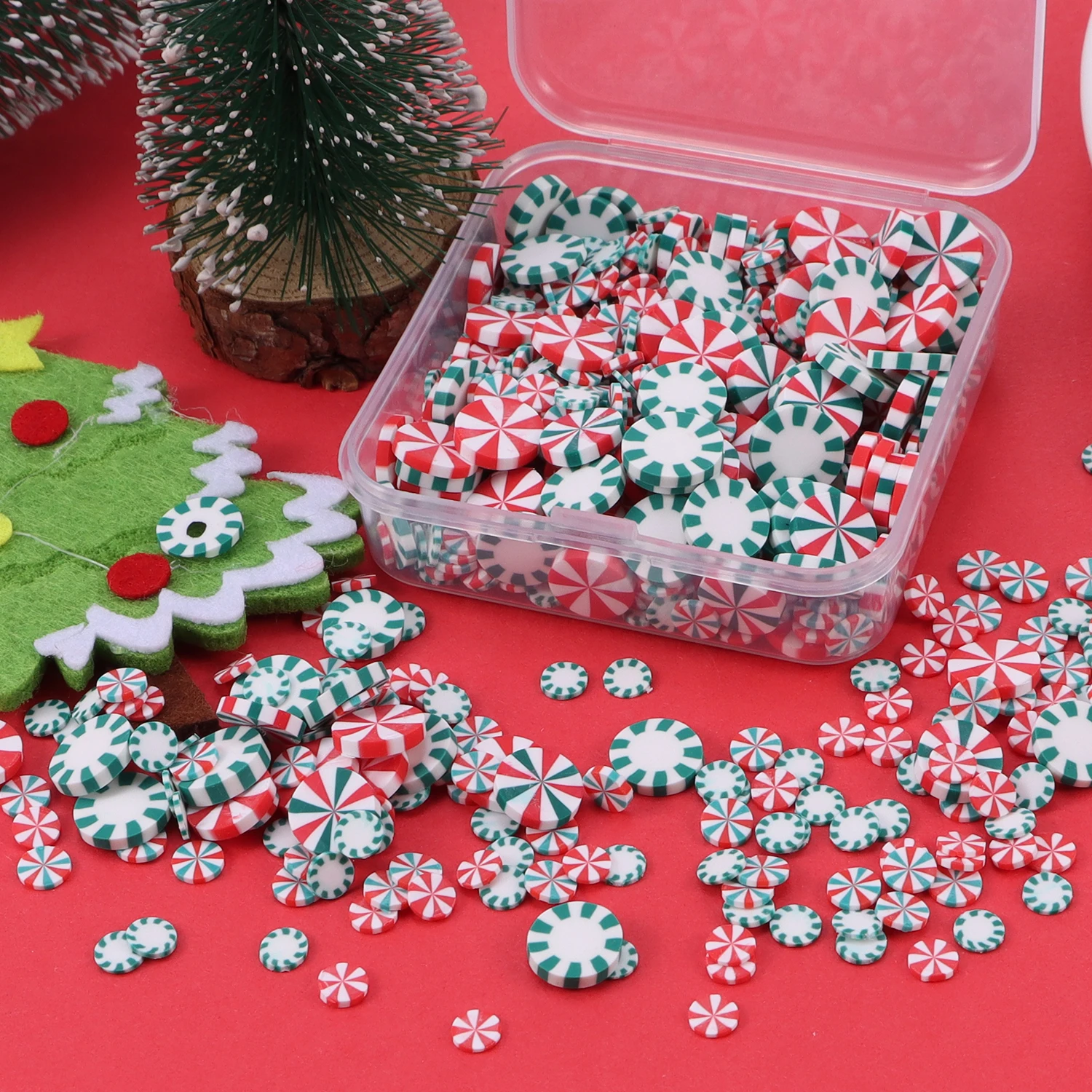40 g Weihnachts-Polymer-Ton-Scheiben, Epoxidharz-Füller, niedliche Schneeflocke, Urlaub, Schleim, Materialien, DIY, Basteln, Maniküre-Zubehör – Detail 1