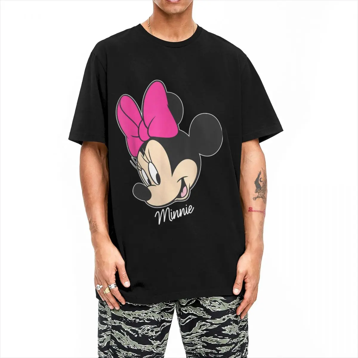 Mickey And Friends T Shirts for Men Women Cotton Hipster T-Shirts Minnie Mouse Tee Shirt Short Sleeve Tops Birthday Present