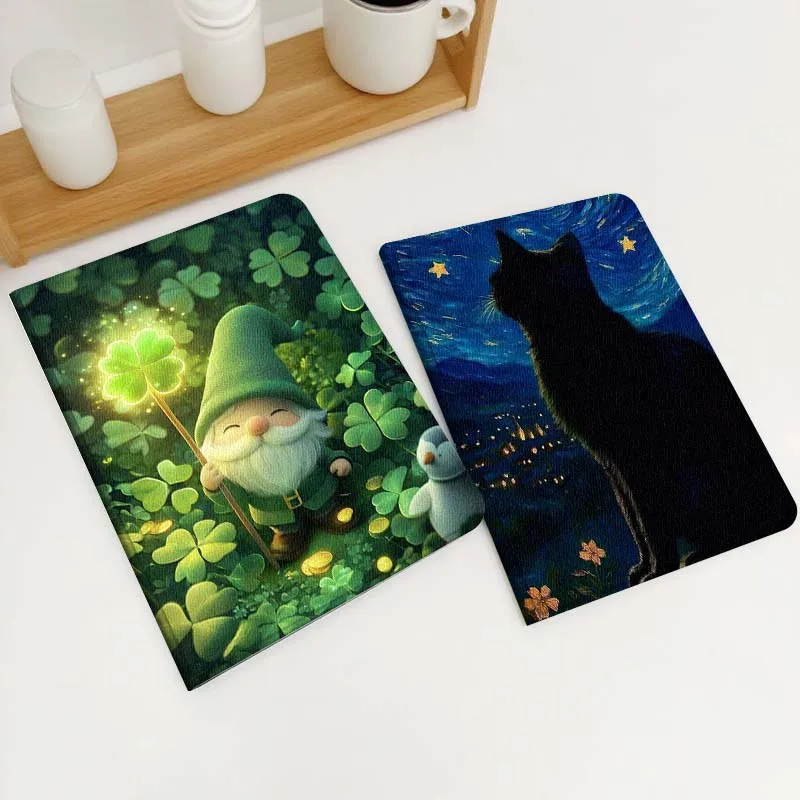 

Clover Starry Sky Cat For Xiaomi Redmi Mi Poco Pad 2 5 6s 7 7s Ultra Pro Max 14 12.4 12.1 inch Soft Tablet Case Gift
