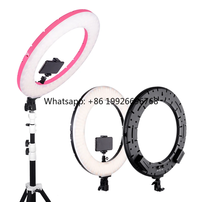 

Hot Sale 18 Inch Dimmable Battery Operated 60W Photography LED Ring Light with 2m Tripod