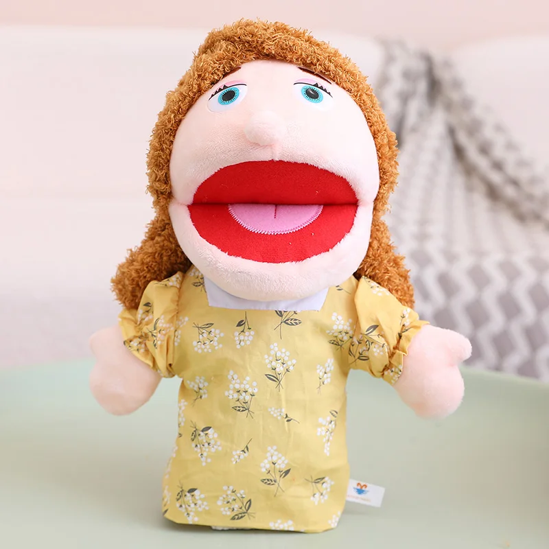 28–33 cm Kinder-Plüsch-Finger- und Handpuppe, beliebte Aktivität, für Jungen und Mädchen, Rollenspiele, Gute-Nacht-Geschichte, Requisiten, Familie, Rollenspiel, Spielzeugpuppe
