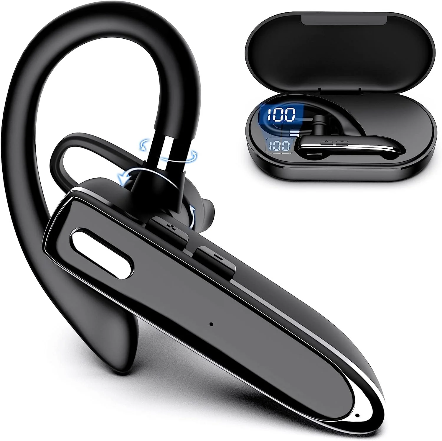 

YYK-530 Stereo Mini Sports Earbuds V5.3 Super Long Music Time Business Ear-Hook Ture Wireless Earphones With Waterproof