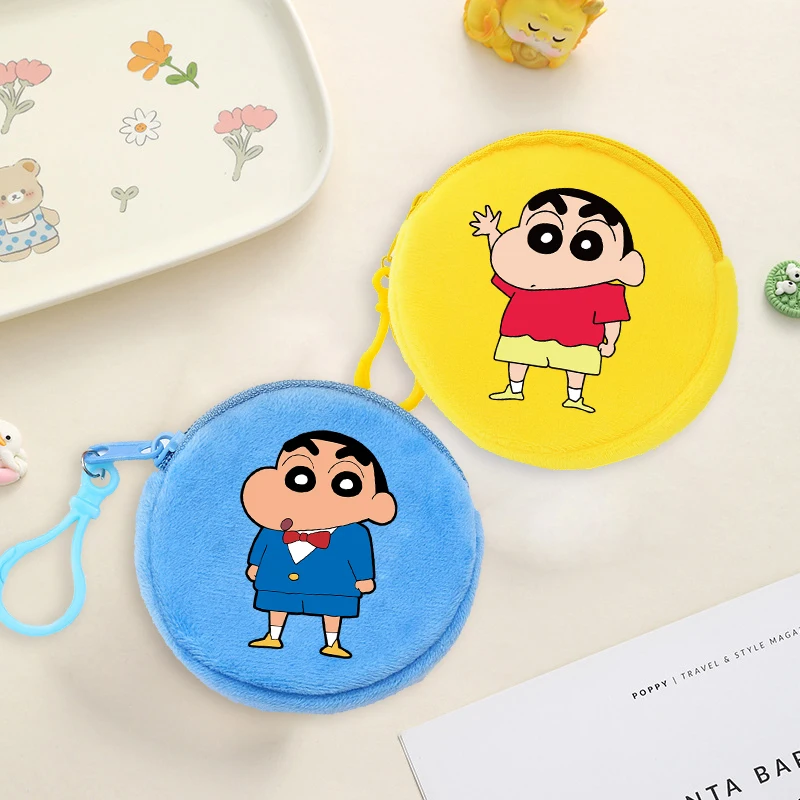 Crayoned Shin-chans Coin Purse Cute Cartoon Printed Lint Wallet Fashion Handbags Ornaments Kawaii Mini Birthday Rotund Bags Gift