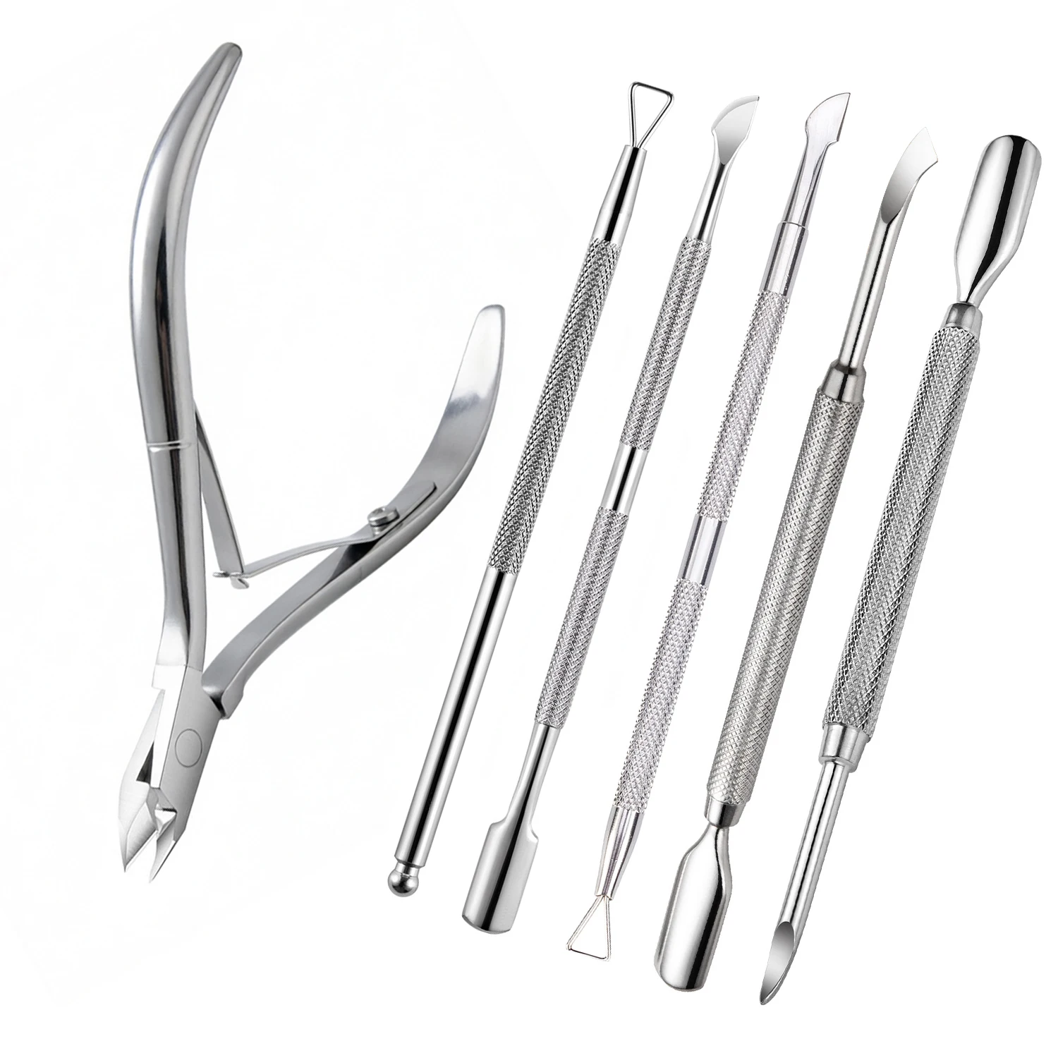 2/3pcs Stainless Steel Manicure Tools Kit Nail Cutter Scissor Nipper Cuticle Pusher Remover Multifunctional Nail Care Tools