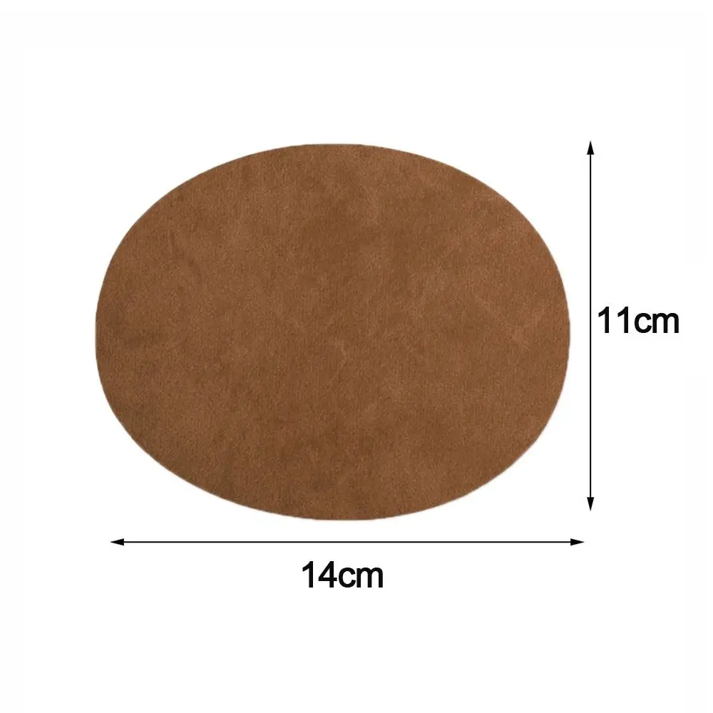 Oval Suede Fabric Patch Bag Clothing Accessories Iron-on Suede Iron On Patches Elbow Patches T Shirt