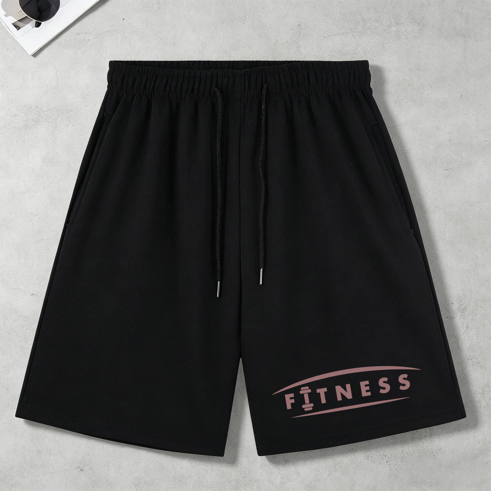 Exercise To Maintain Health Print Retro Pants Men Comfortable Shorts Fashion Loose Black Sportspants Unisex Casual Streetwear