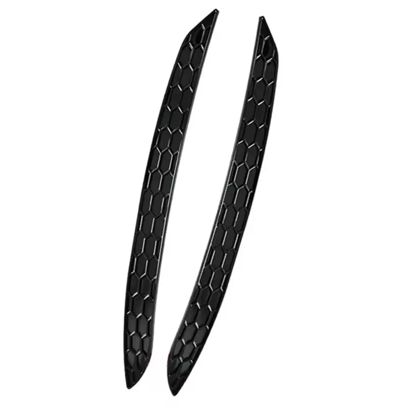 2PCS Honeycomb Tail Rear Reflector Fog Light Lamp Cover Trim Strip for Golf 8 MK8 Rline 2020 2021 Modified Black Glossy