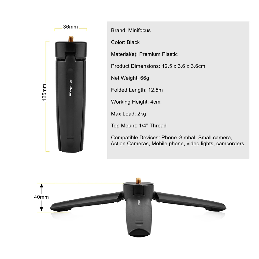 Mini Tripé Handheld Monopod Mount para Celular ILDC DSLR Camera para DJI OSMO Mobile 4 3 2 OM Smooth 4 Gimbal Handle Vlog Grip