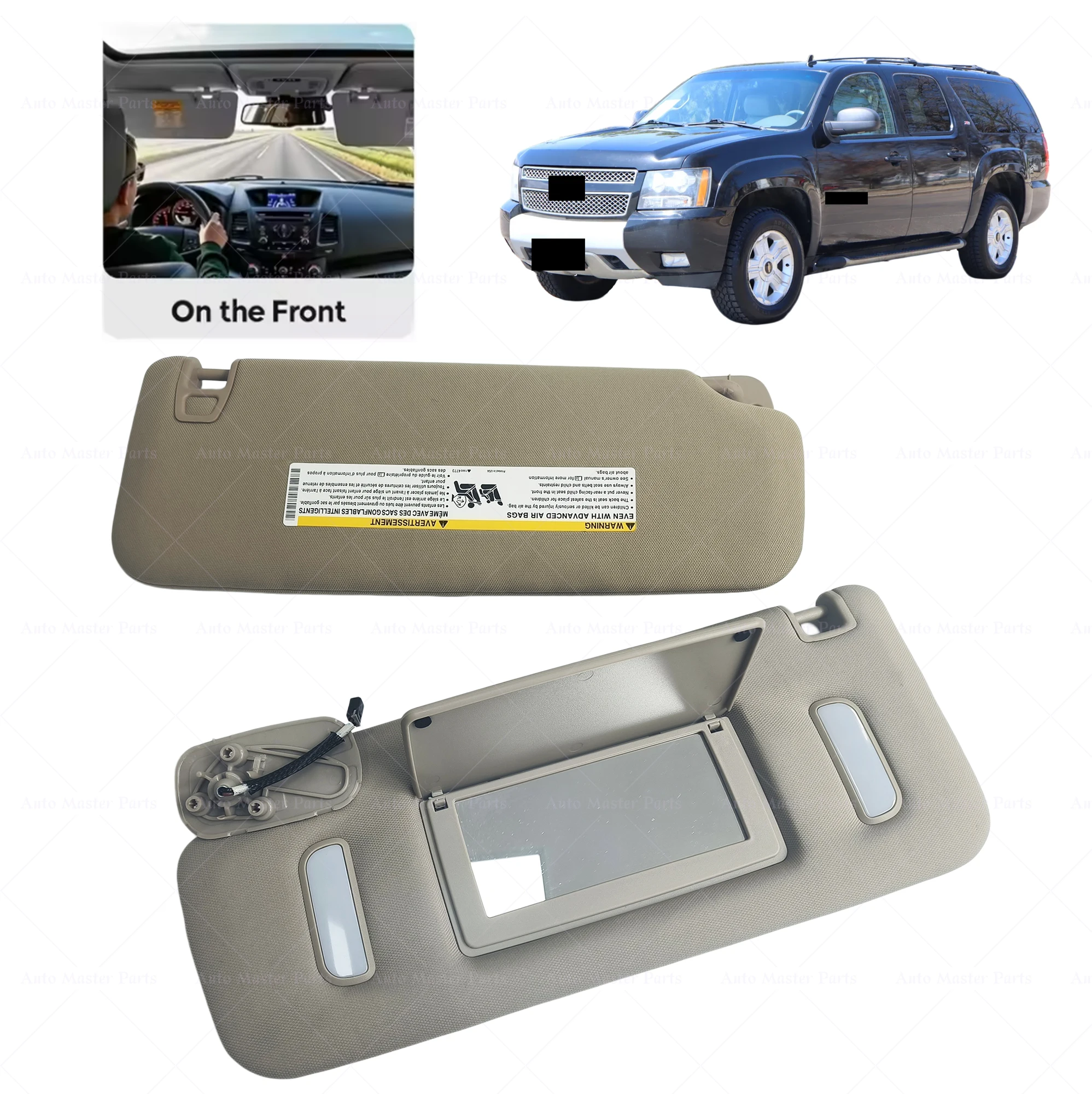 

Front Sun Visor For Chevrolet Tahoe Avalanche 2007 2008 2009 2010 2011 2012 2013 2014 Sunvisor Board Sunshade Sunshield Parts