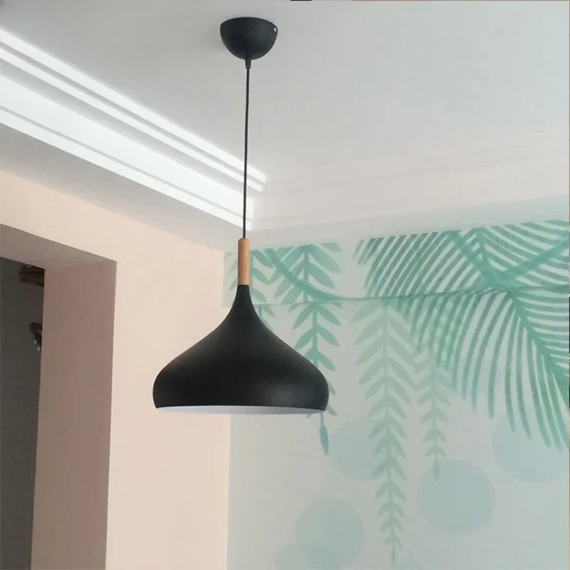 

Nordic Style Macaron Color Aluminum Wire Chandelier, Personalized Modern Pendant Lighting for Restaurant Bedroom Hallway